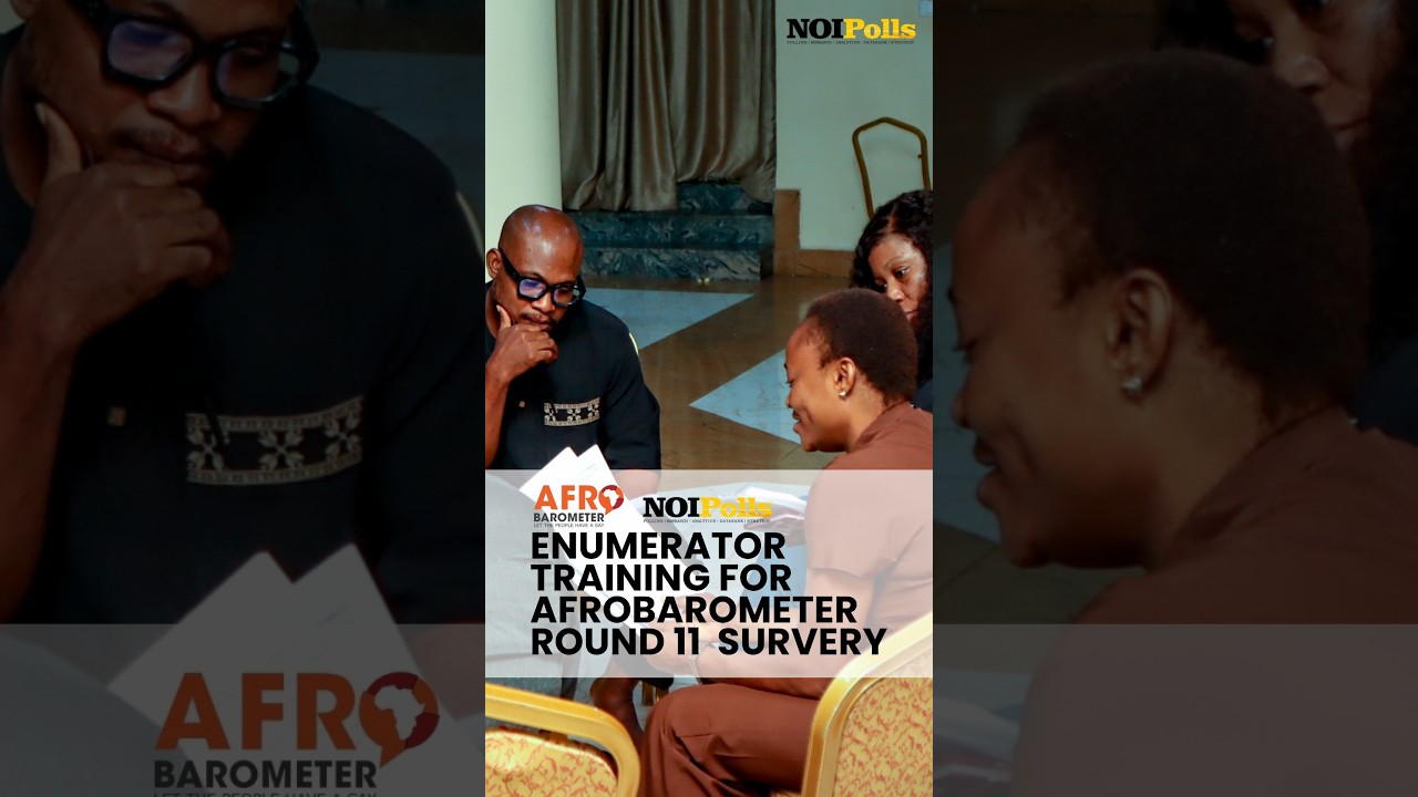 NOIPolls trains field enumerators to collect data in the 11th Round of Afrobarometer Survey