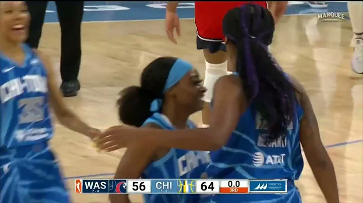 Dana Evans banks an unbelievable shot from way bey...