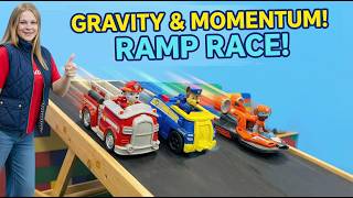 paw patrol ramp race can assistant jump into lookout tower