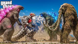 Godzilla, Mechagodzilla vs Titanus Behemoth, Prime Godzilla - The Brand New Battle ( GTA V Mods ) screenshot 4