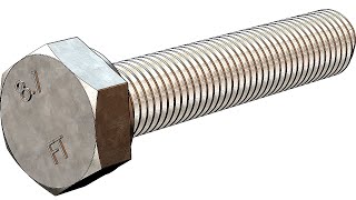 Famous fast277 3D drawing -SolidWorks video : M8 full thread bolt Wealth