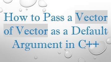 How to Pass a Vector of Vector as a Default Argument in C+ +