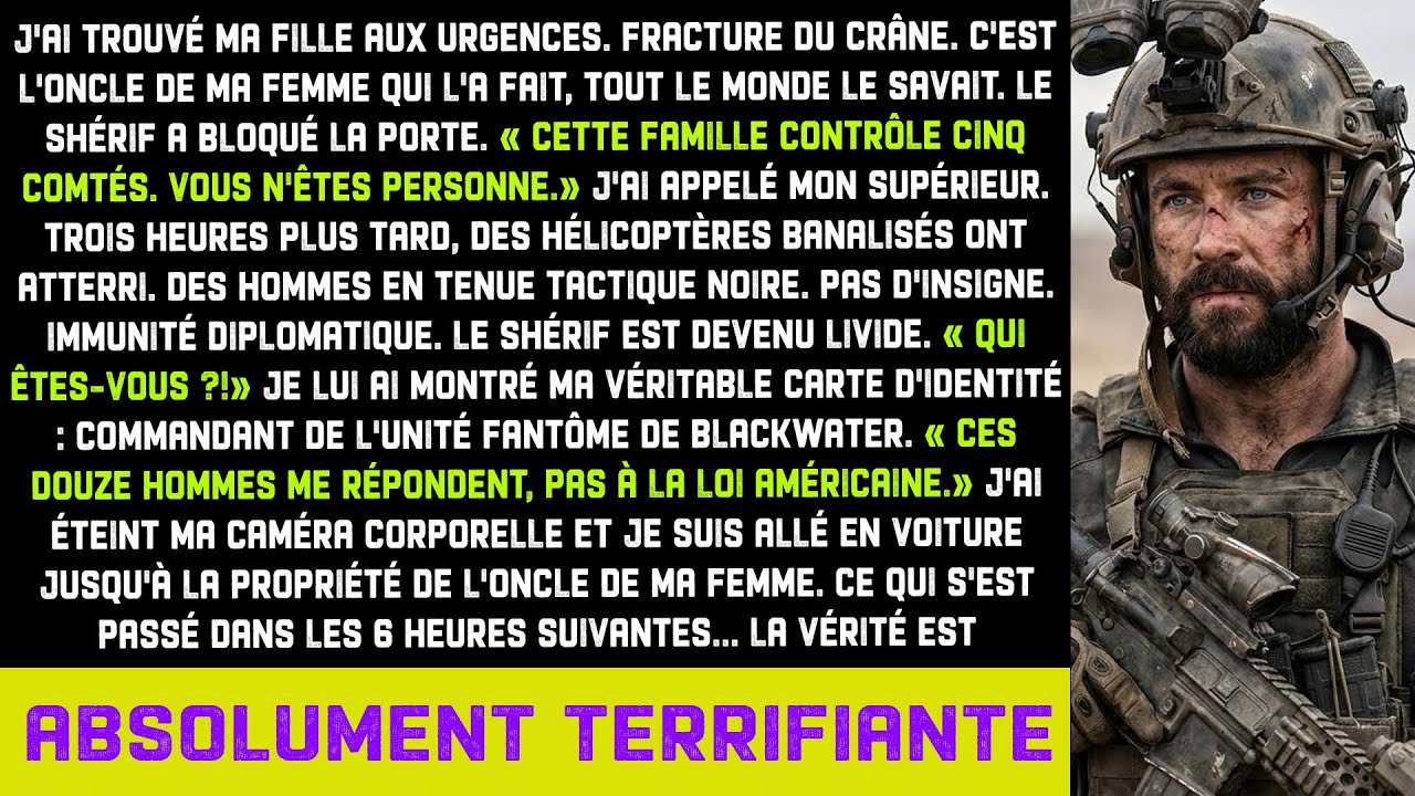 L'oncle de ma femme a battu ma fille—Il ignorait que je dirige une unité fantôme de Blackwater.