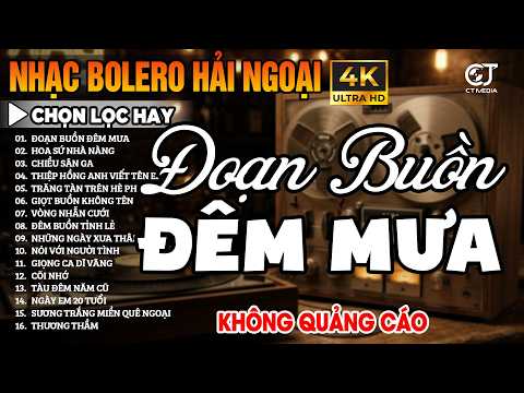 LK Bolero Ca Nhạc Trữ Tình KHÔNG QUẢNG CÁO, Nhạc Vàng Hải Ngoại Mới Đét 2026 - LK Đoạn Buồn Đêm Mưa