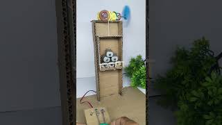 electric elevator lifi powered with dc motor #project #experiment