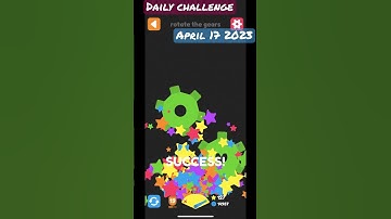 Squiggle drop - daily challenge April 17 | rotate the gears #applearcade #dinsun #squiggledrop