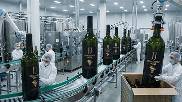 Inside a Modern Grape Wine Factory: From Fresh Grapes to Perfect Bottled Wine