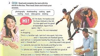 English Plus 1 Year 5 Starter Unit  Page 4 Vocabulary : Free time _ Audio 1.03