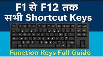 F1 से F12 तक सभी Shortcut Keys | Function Keys Full Guide Hindi