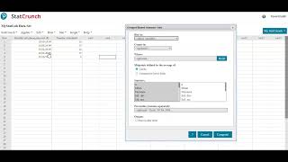 Famous Math 14 Section 3.3 Using StatCrunch to find Mean, Standard Dev. & Variance with Classes Wealth