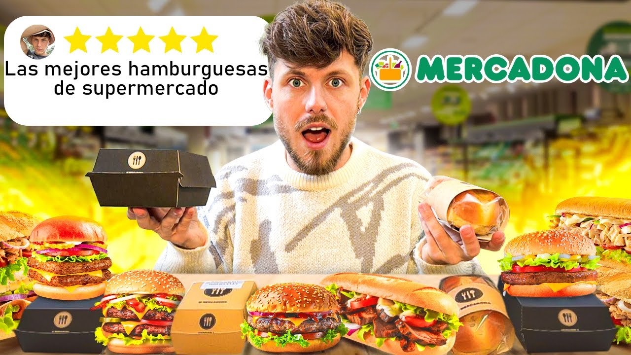 PROBANDO las NUEVAS HAMBURGUESAS y BOCADILLOS del MERCADONA 🍔 *mejores que las del burguerking