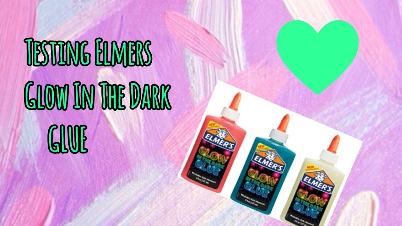 TESTING ELMERS GLOW IN THE DARK GLUE?!! - YouTube