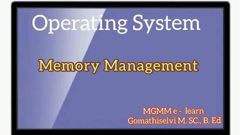 Memory Management in Operating system... tamil