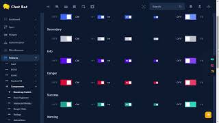 Chat Bot Admin Dashboard Template with Dark LTR Theme