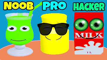Juice Run - NOOB vs PRO vs HACKER | All Levels Gameplay Android Ios