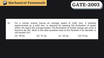 Q-41 | GATE Mechanical-2003 Solved Paper | GATE Mechanical Previous Year Question Solution