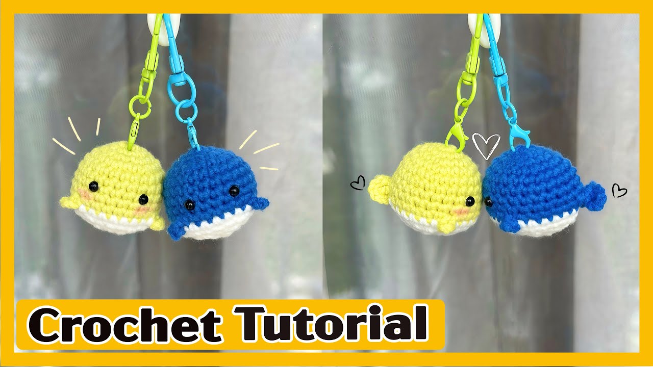 Crochet Dolphin Keychain Tutorial | Quick & Easy Amigurumi Keychain | How to Crochet a Mini Dolphin