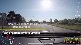 Pacifica Hybrid Forward Collsion Warning FCW with Mitigation Automatic Emergency Braking