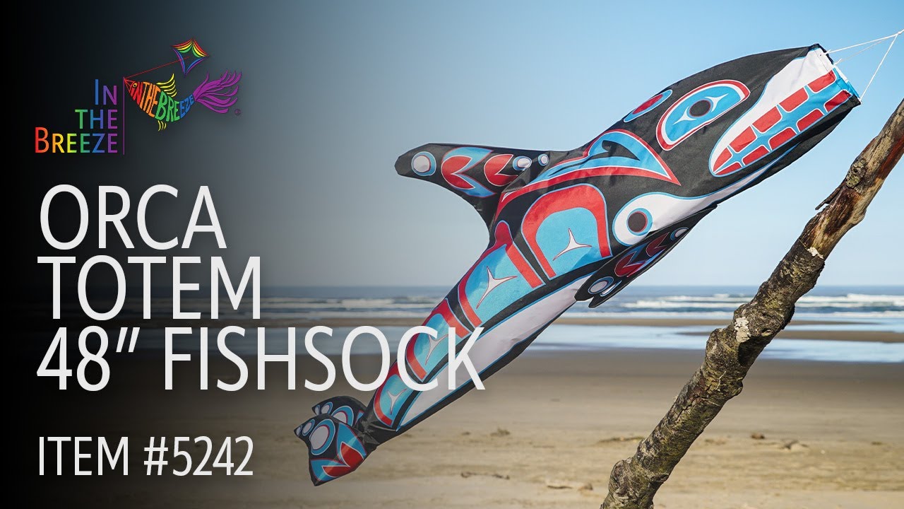 Orca Totem 48-inch Fishsock | Wholesale Garden Décor | In the Breeze
