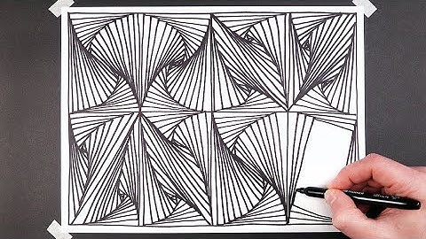 Easy Abstract Drawing | Overlapping 3D Line Illusion | Daily Art Therapy