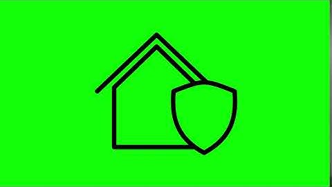 Animated Protected House Icon on Green Screen With Pop-up Sound