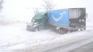 Numerous Jack Knifed Semi and Pileup Crashes, Champaign IL - 2/2/2022