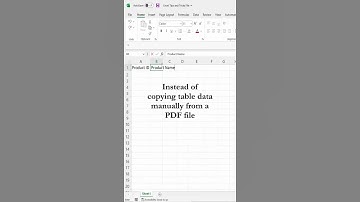 How to Extract Table Data from PDF to Excel