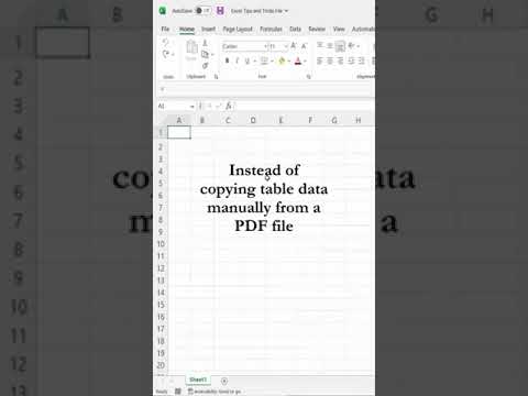 How to Extract Table Data from PDF to Excel