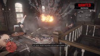 Brutal kill with dynamite and funny moments in rdr2