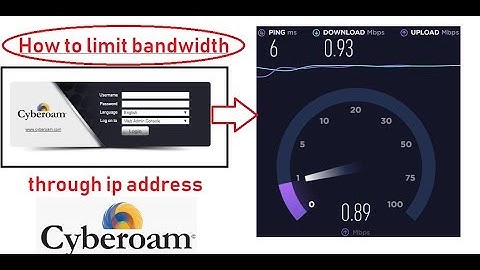 How to limit bandwidth through ip address in cyberoam