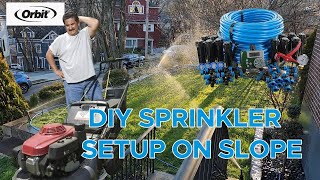 DIY Orbit Sprinkler Layout on a Sloped Front & Side