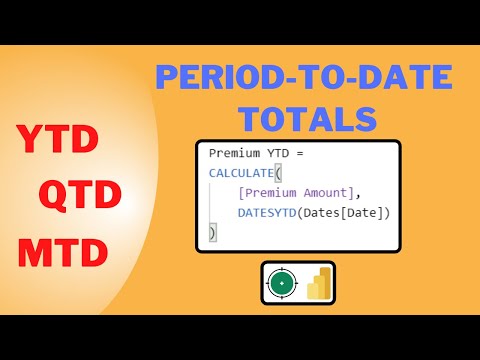 YTD, QTD and MTD in Power BI with DAX