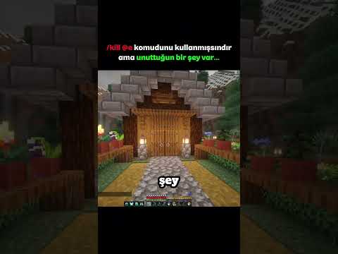 Minecraftta kill komudunu kullandın ama unuttuğun birşey vardır... #minecraft