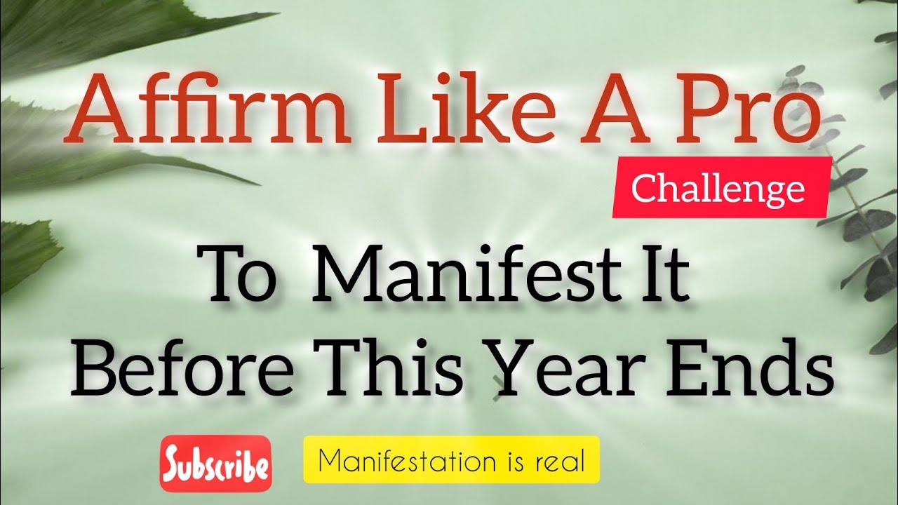 *Robotic Affirmation* - Affirm This Way To Manifest Before Year End.