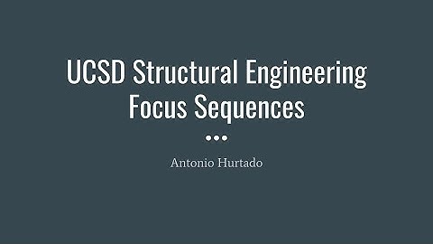 UCSD Structural Engineering Sequences