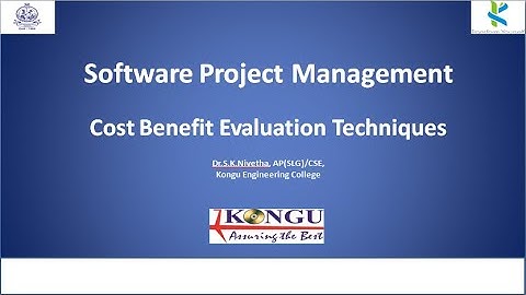 Cost Benefit Evaluation Techniques | Software Project Management | CS Lectures by SKN | Net Profit