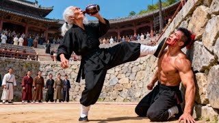 恶霸上門挑釁，卻不料瘦弱老頭一腳秒殺他！#精武門