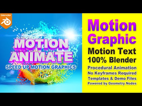 Blender Addon: Motion Animate - Speed Up Motion Graphics