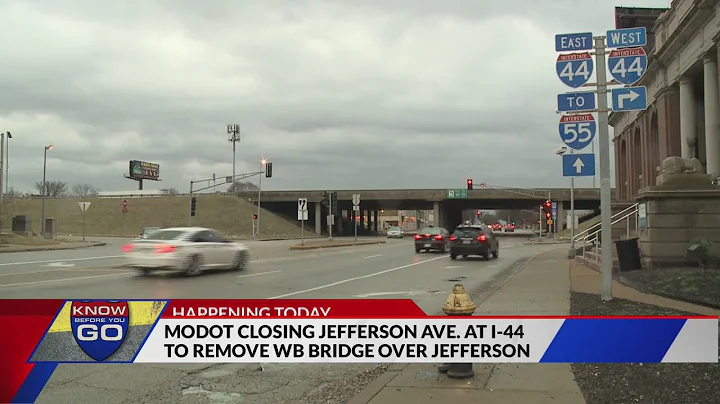 MoDOT closing Jefferson Avenue under I-44 this weekend