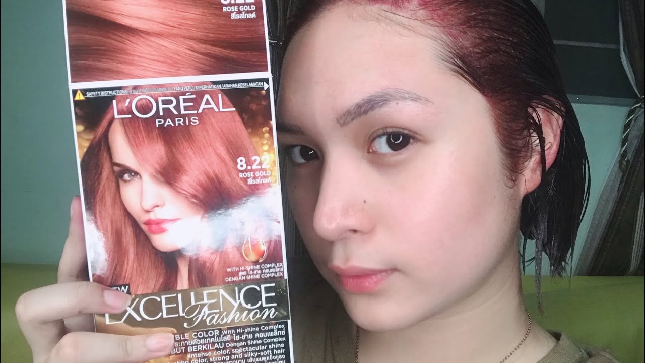 Arcaico dueño realce DYEING MY HAIR ROSE GOLD! (L'OREAL) | CK Lucas - YouTube