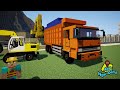 Minecraft | Truk Mitsubishi Fuso Oren Dump Truck Mengangkut Pasir