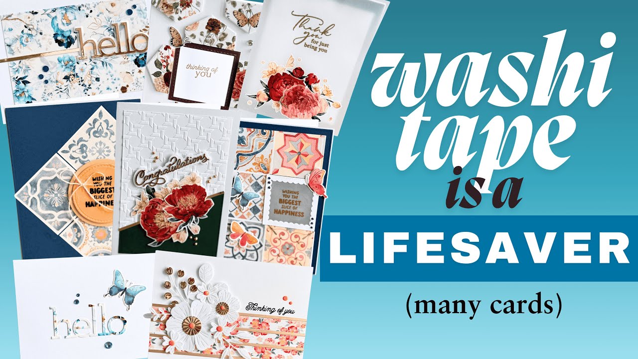 13 DIY Washi Tape Cards - From Beginner to Advanced 