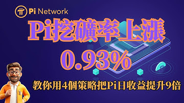 Pi Network挖矿率上升0.93%📈教你用4个策略🚀把Pi日收益提升9倍💰💡