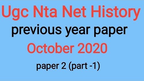 UGC NET history paper 2 history official answer key