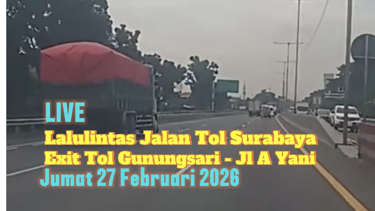 Live Traffic Report Lalulintas dari Tol Surabaya - Exit Tol Gunungsari - Jl Wonokromo dan Jl A. Yani
