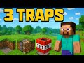 How To Make 3 Traps ⭐⭐⭐ #minecraft #new #mcpe #trap #video #viral #fyp