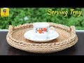 How to Make Serving Tray Using Jute Rope and Broken Plate | Jute Rope Craft Idea