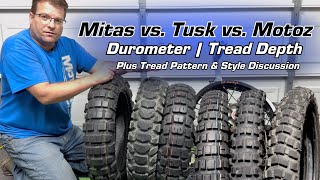 The KING (Motoz) vs. Value (Tusk) vs. Newest (Mitas) | Impressions Durometer and Tread Depth Reading