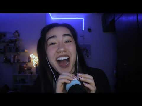 ASMR | TRIGGERS NO MICROFONE, SUSSURROS e MOUTH SOUNDS (até a bateria da minha câmera acabar)