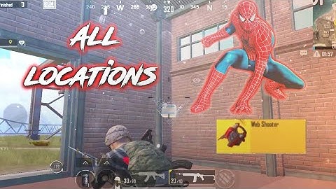 Spiderman All Web shooter locations in BGMI | Web shooter location
